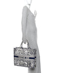 Canvas Embroidered Large D1ORiviera Toile De Jouy Book Tote Blue