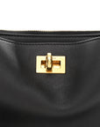 Natural Smooth Calfskin Rodeo Sling Pochette Black