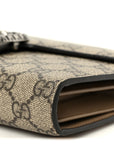 GG Supreme Monogram Mini Dionysus Chain Wallet Beige Taupe