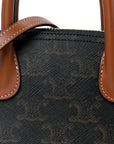 Canvas Calfskin Triomphe Mini Honorine Bag Tan
