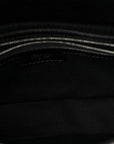 Crackled Calfskin Baguette 26424 Black