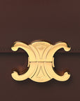 Shiny Calfskin Medium Triomphe Chestnut