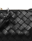 Calfskin Intrecciato Small Loop Top Handle Black