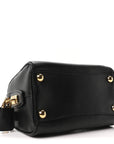 Saffiano Lux Mini Boston Crossbody Bag Black