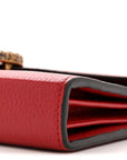 Calfskin Mini Dionysus Chain Wallet Hibiscus Red