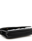 Lambskin Quilted Wallet On Chain WOC Black