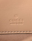 GG Supreme Monogram Calfskin Horsebit Print Mini Padlock Top Handle Shoulder Bag Beige Ebony Light Pink