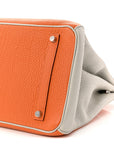 Togo Horseshoe Birkin 35 Orange Gris Perle