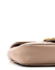Calfskin Matelasse Super Mini GG Marmont Shoulder Bag Porcelain Rose