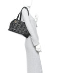 Calfskin Tweed Cannage Medium Toujours Black White