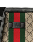 GG Supreme Monogram Web Messenger Bag Black