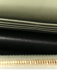 Grain De Poudre Matelasse Chevron Monogram Envelope Chain Wallet Light Sage