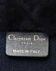 Shearling Cannage Medium Book Tote Deep Blue Natural