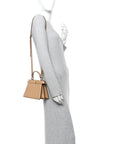 Shiny Nappa Petite Peekaboo I SEE U Satchel Miele Scuro