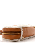 Shearling Calfskin Arcadie Top Handle Bag Cognac