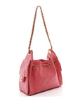 Caviar Quilted Mini CHNL 25 Handbag Coral