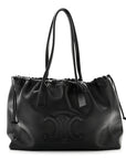 Smooth Calfskin Cuir Triomphe Cabas Drawstring Black