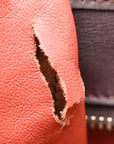 Satin Calfskin Mini Tri-Color Luggage Blood