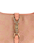 Metallic Monogram Lizard Jackie O Hobo Pink