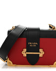City Calfskin Saffiano Cahier Bag Fuoco Black