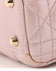 Metallic Lambskin Cannage Mini Lady D1OR Lotus