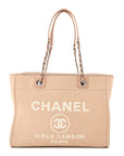 Mixed Fibers Small Deauville Tote Beige