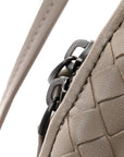 Nappa Intrecciato Nodini Crossbody Messenger Steel