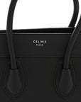 Drummed Calfskin Micro Luggage Black