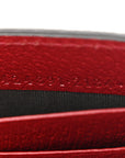 GG Supreme Monogram Tian Chain Wallet Beige Multicolor Red