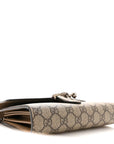 GG Supreme Monogram Mini Dionysus Chain Wallet Beige Taupe