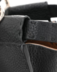 Cuoio Romano Selleria Bi-Color Large Peekaboo Iconic Satchel Black Mou
