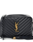 Calfskin Matelasse Monogram Lou Camera Bag Navy