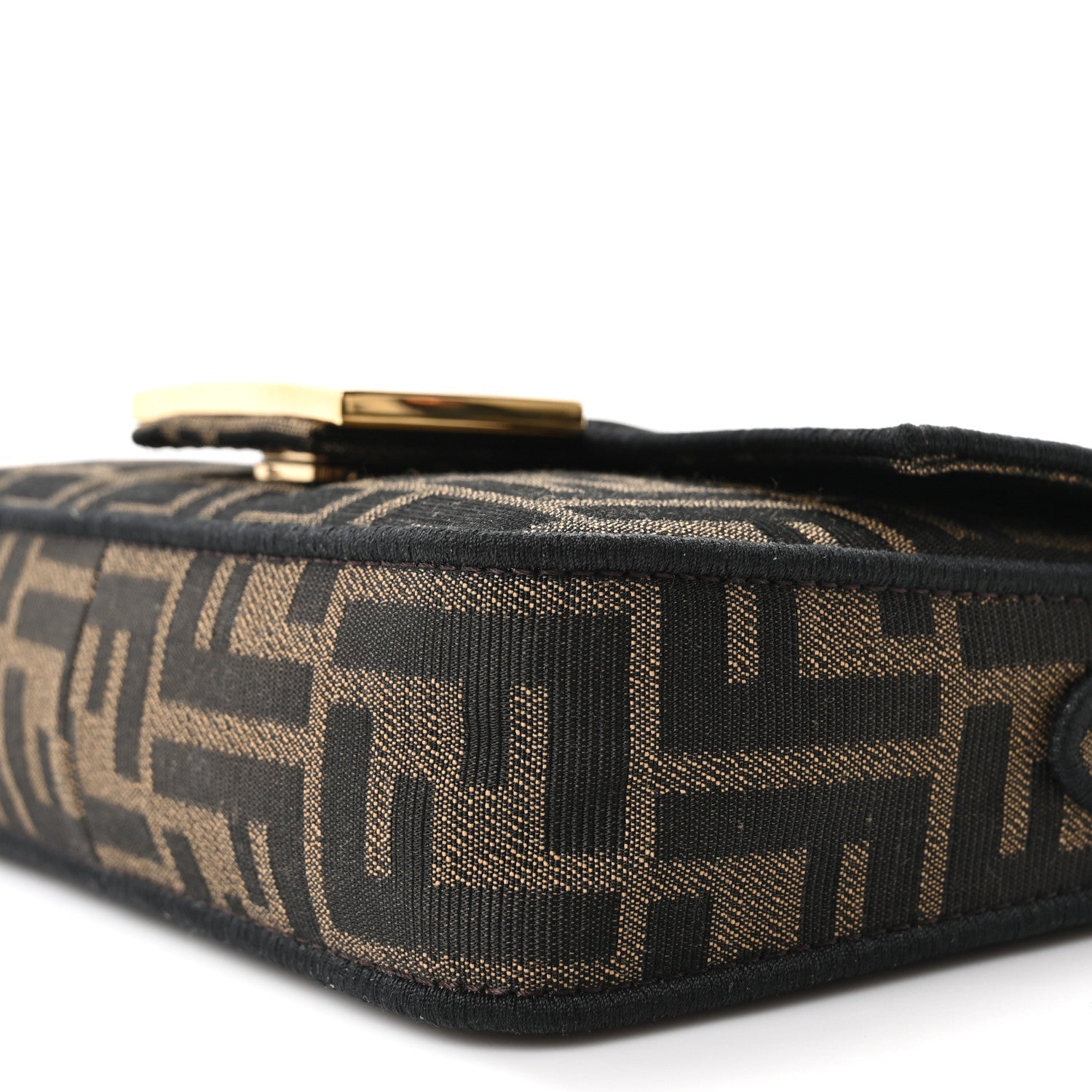 Fabric Jacquard FF 1974 Mini Baguette Tobacco Moro Black