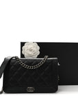 Caviar Quilted Boy Wallet On Chain WOC Black