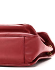 Lambskin Matelasse Monogram Medium Niki Chain Satchel Rouge Legion