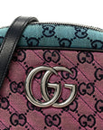 Monogram Multicolor Matelasse Diagonal Small GG Marmont Chain Shoulder Bag Pink Blue Green Red Light Blue