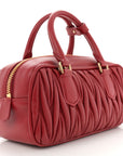 Nappa Matelasse Regular Arcadie Top Handle Bag Rosso