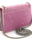 Velvet Crystal Super Mini Dionysus Shoulder Bag Malva