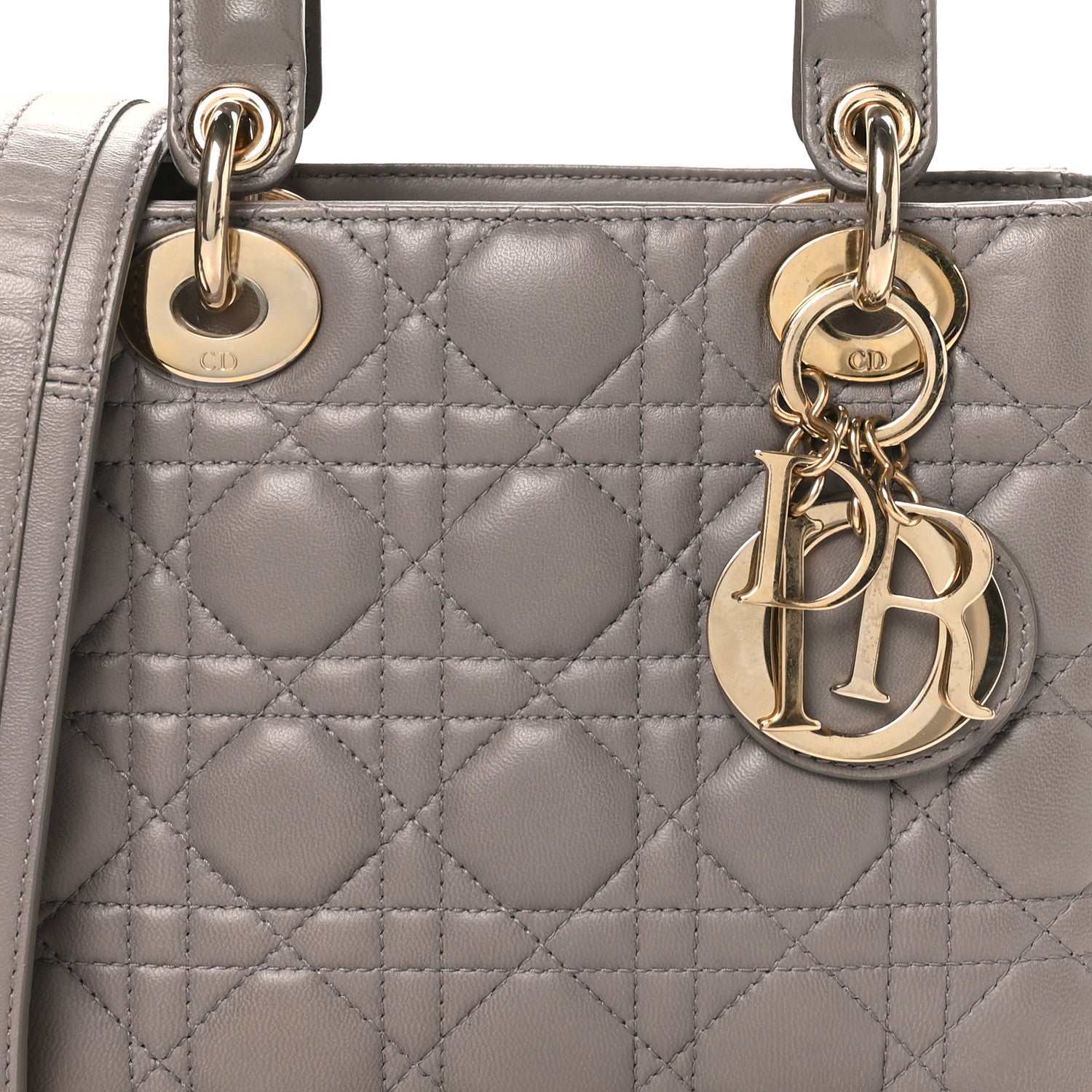 Lambskin Cannage Small My ABCD1OR Lady D1OR Grey