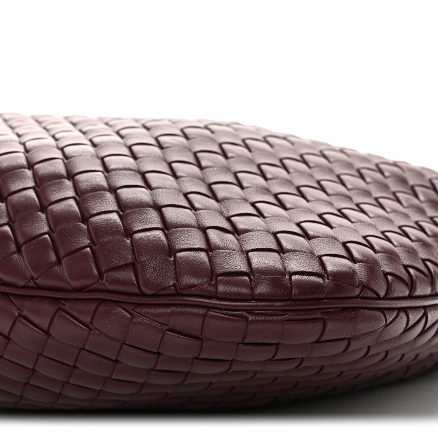 Lambskin Intrecciato Medium Padded Veneta Deep Mahogany