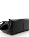 Calfskin Medium Falcon Shoulder Bag Black