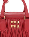 Nappa Matelasse Regular Arcadie Top Handle Bag Rosso