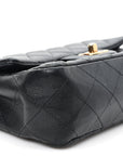 Lambskin Quilted Mini Rectangular Flap Black