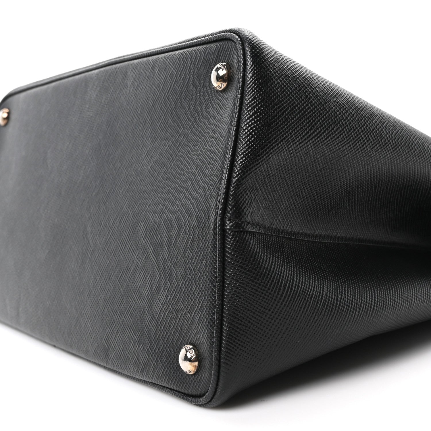 Saffiano Cuir Large Double Bag Black Fuoco