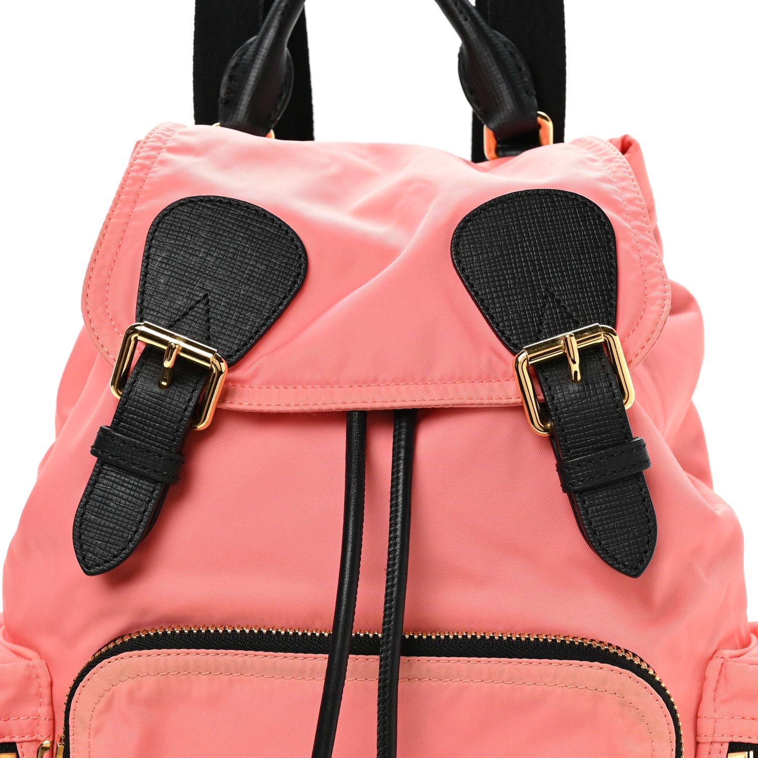 Nylon Medium Rucksack Backpack Bright Coral Pink