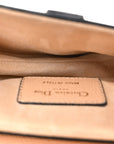 Grained Calfskin Mini Saddle Bag Beige