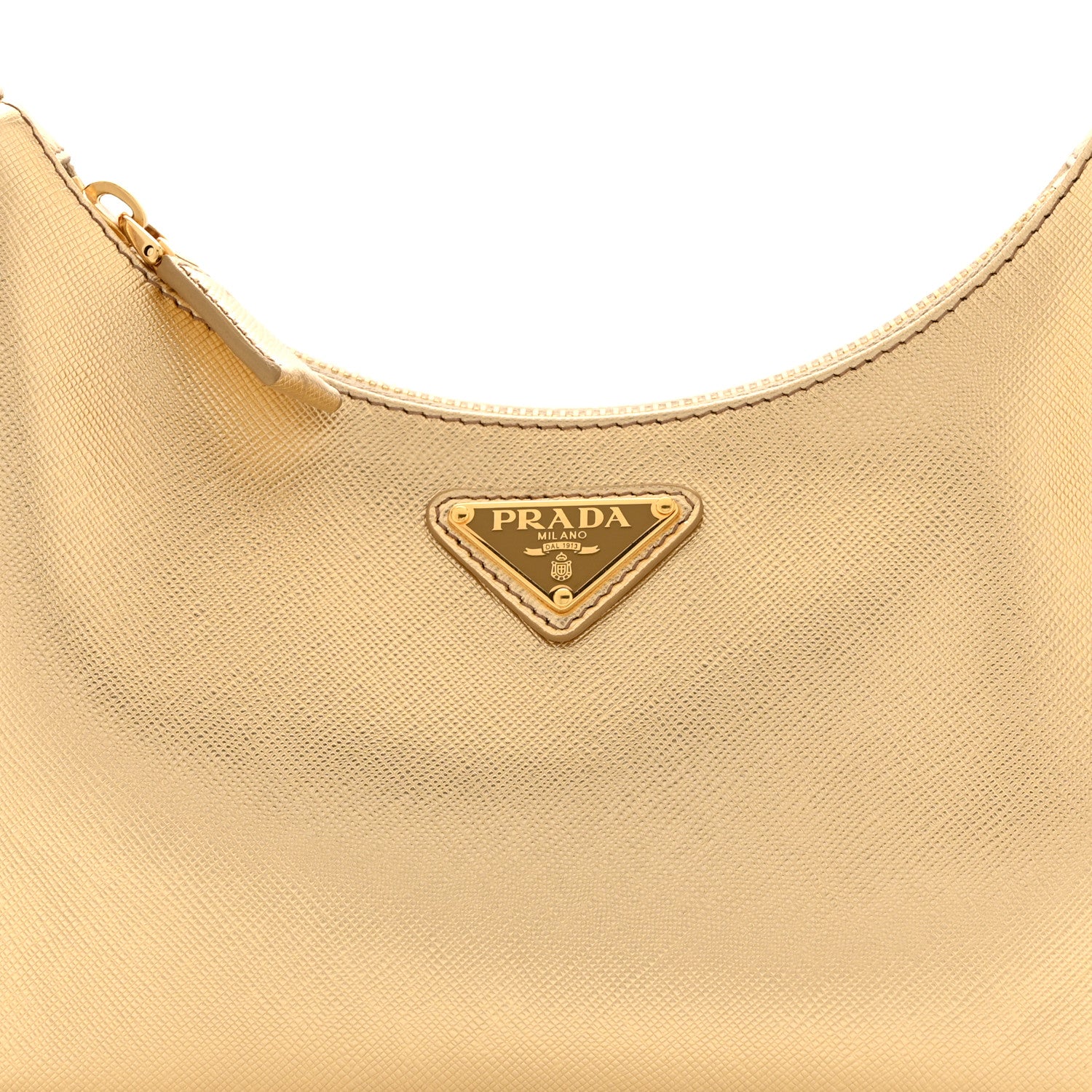 Saffiano Lux Mini Re-Edition Shoulder Bag Platino
