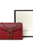 Calfskin Mini Dionysus Chain Wallet Hibiscus Red