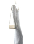 Caviar Quilted Wallet On Chain WOC White