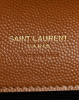 Grain De Poudre Matelasse Chevron Monogram Envelope Clutch Natural Dark
